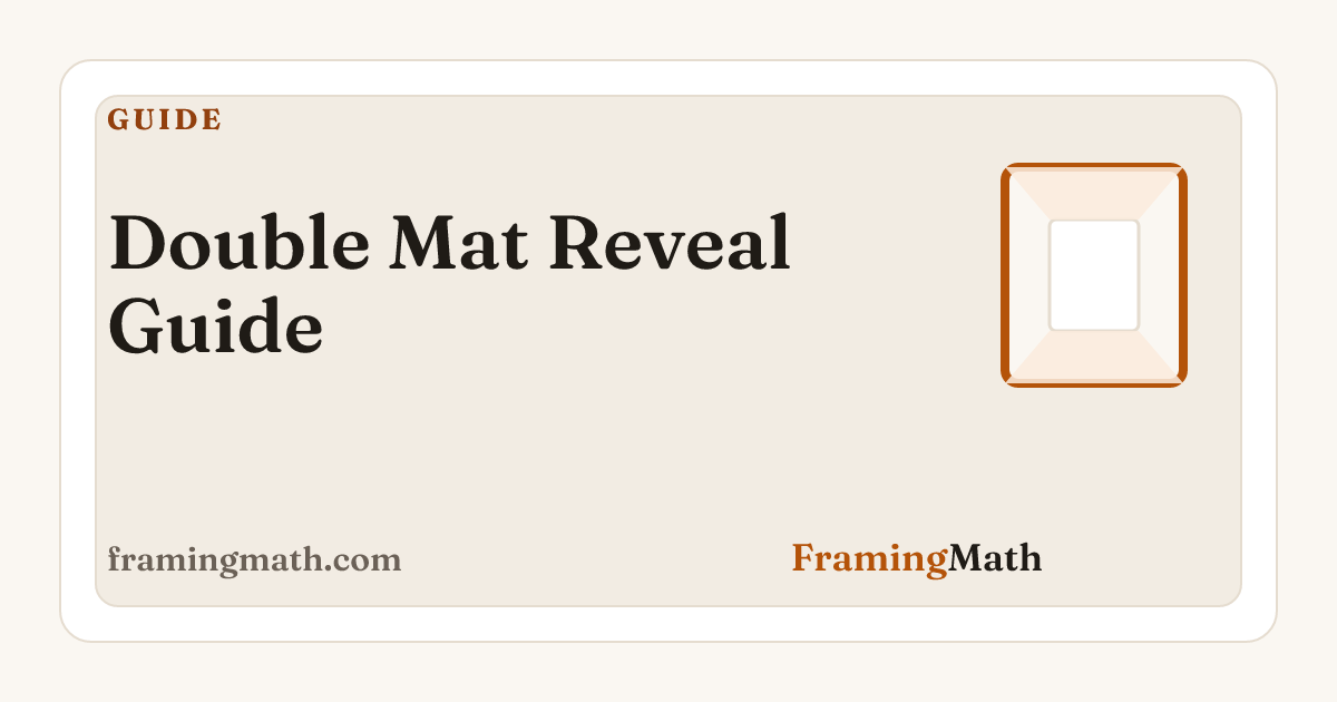 Math Behind Stitching Double mat reveal: how to make a double mat | FramingMath